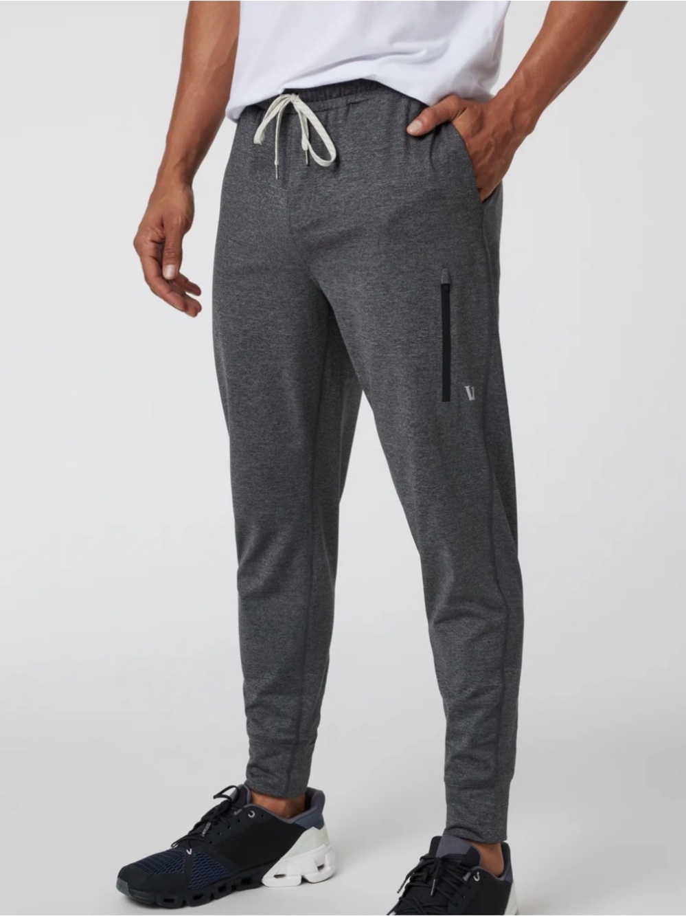 Vuori Sunday Performance Joggers Tapered Men’s Athletic Pant in Charcoal Heather